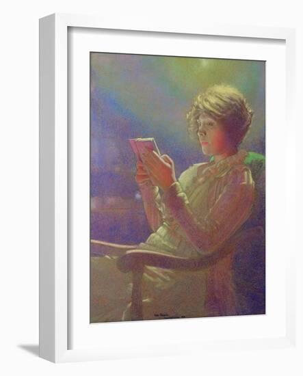 Woman Reading, 1921-Kamir-kaufman-Framed Giclee Print