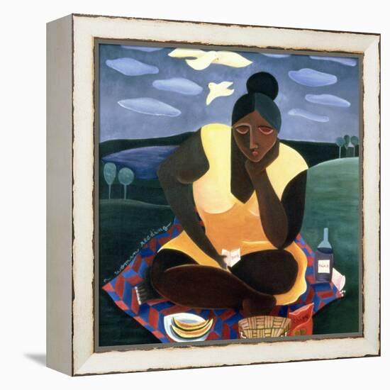 Woman Reading, 1997-Laura James-Framed Premier Image Canvas