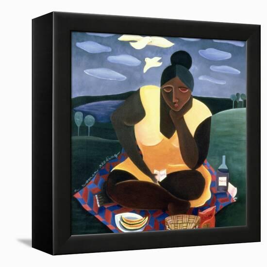 Woman Reading, 1997-Laura James-Framed Premier Image Canvas