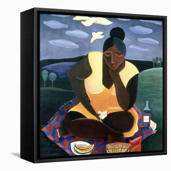 Woman Reading, 1997-Laura James-Framed Premier Image Canvas