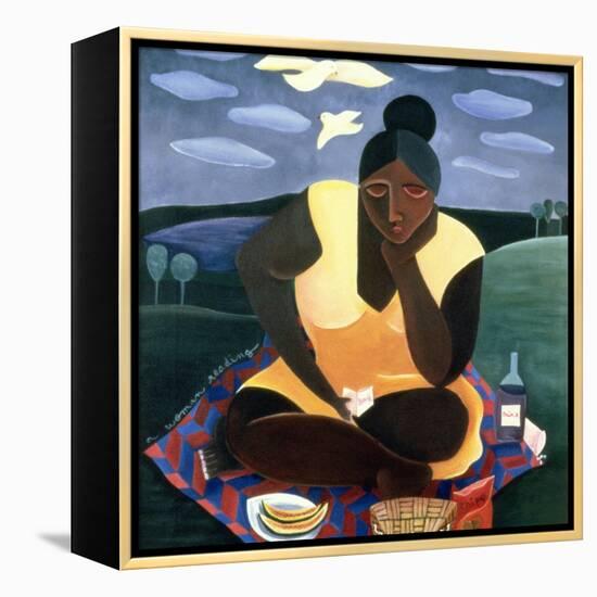 Woman Reading, 1997-Laura James-Framed Premier Image Canvas