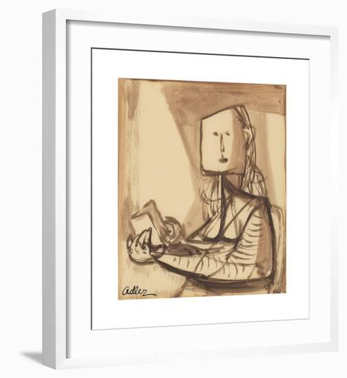 Woman Reading a Book-Jankel Adler-Framed Premium Giclee Print