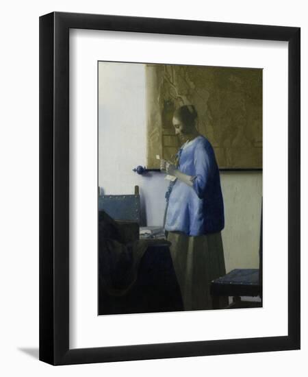 Woman Reading a Letter, 1663-Johannes Vermeer-Framed Art Print