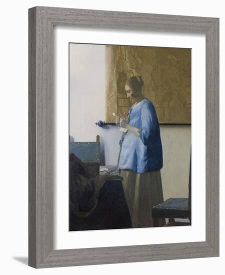 Woman Reading a Letter, C.1662-63-Johannes Vermeer-Framed Giclee Print