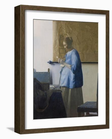 Woman Reading a Letter, C.1662-63-Johannes Vermeer-Framed Giclee Print