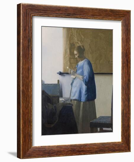 Woman Reading a Letter, C.1662-63-Johannes Vermeer-Framed Giclee Print