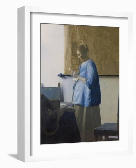 Woman Reading a Letter, C.1662-63-Johannes Vermeer-Framed Giclee Print