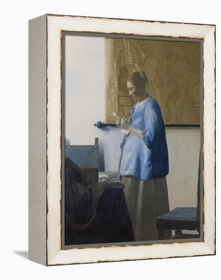 Woman Reading a Letter, C.1662-63-Johannes Vermeer-Framed Premier Image Canvas