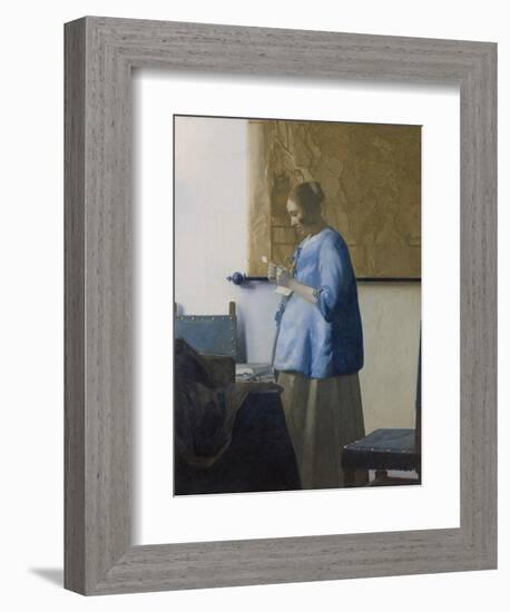 Woman Reading a Letter, C.1662-63-Johannes Vermeer-Framed Giclee Print