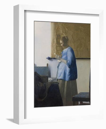 Woman Reading a Letter, C.1662-63-Johannes Vermeer-Framed Giclee Print