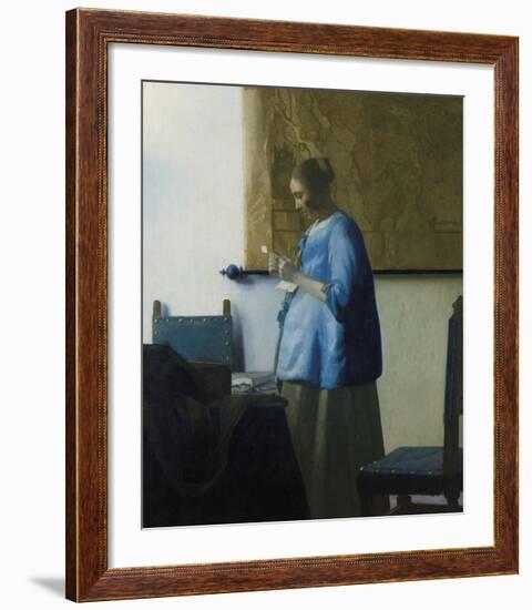 Woman Reading a Letter-Jan Vermeer-Framed Premium Giclee Print