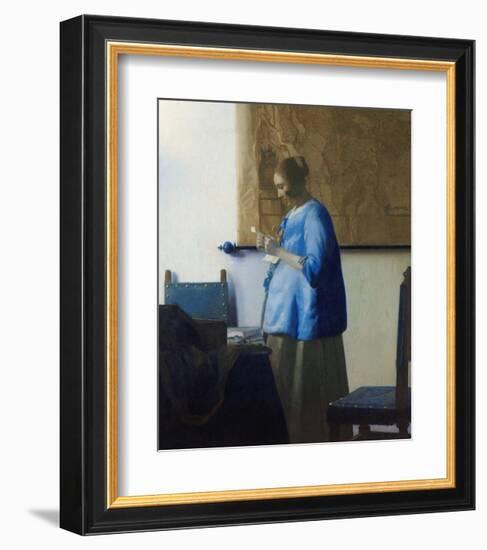 Woman Reading a Letter-Johannes Vermeer-Framed Art Print