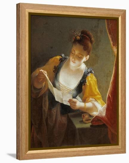 Woman Reading a Letter-Jean Raoux-Framed Premier Image Canvas