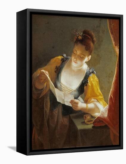 Woman Reading a Letter-Jean Raoux-Framed Premier Image Canvas