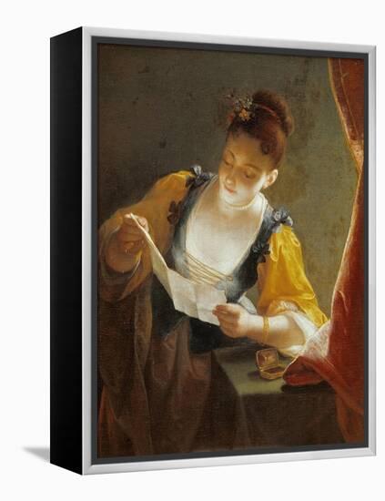 Woman Reading a Letter-Jean Raoux-Framed Premier Image Canvas