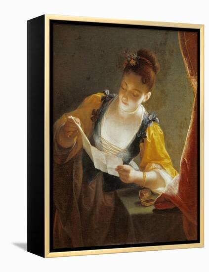 Woman Reading a Letter-Jean Raoux-Framed Premier Image Canvas