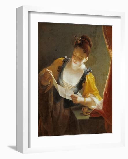 Woman Reading a Letter-Jean Raoux-Framed Giclee Print