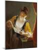 Woman Reading a Letter-Jean Raoux-Mounted Giclee Print