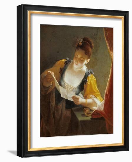 Woman Reading a Letter-Jean Raoux-Framed Giclee Print