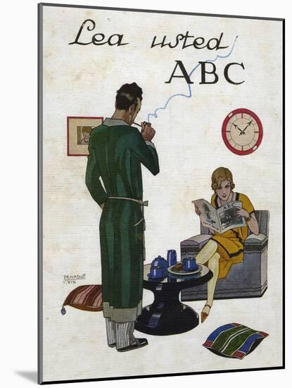 Woman Reading ABC Magazine, Magazine Plate, Spain, 1930-null-Mounted Giclee Print