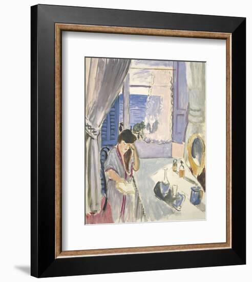 Woman Reading at a Dressing Table, Late 1919-Henri Matisse-Framed Art Print