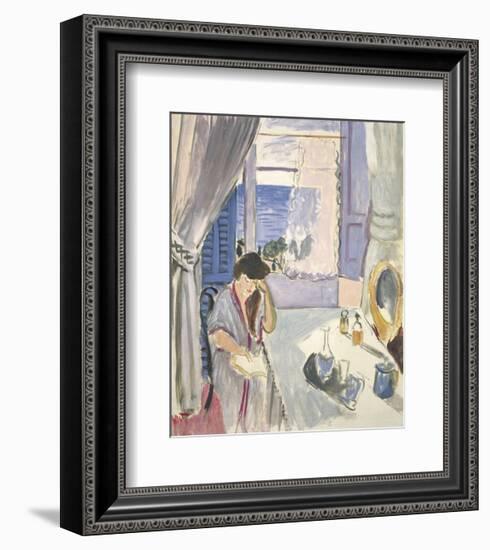 Woman Reading at a Dressing Table, Late 1919-Henri Matisse-Framed Art Print