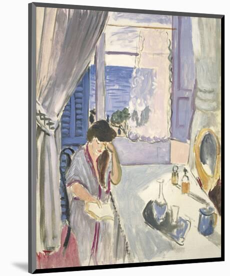 Woman Reading at a Dressing Table, Late 1919-Henri Matisse-Mounted Art Print