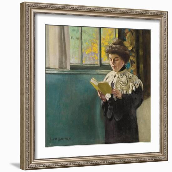 Woman Reading by a Window, c.1904-Félix Vallotton-Framed Giclee Print