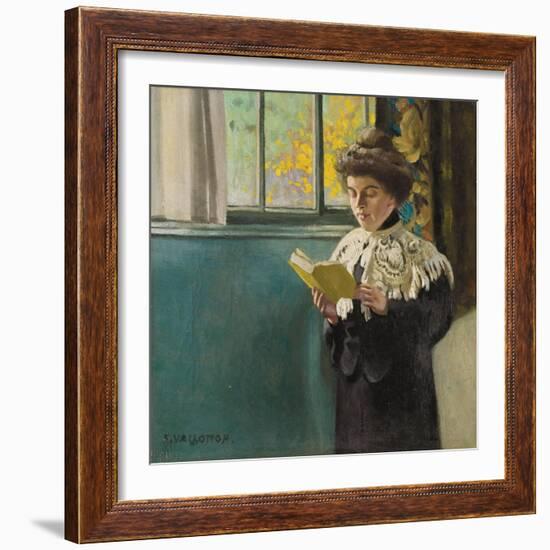 Woman Reading by a Window, c.1904-Félix Vallotton-Framed Giclee Print