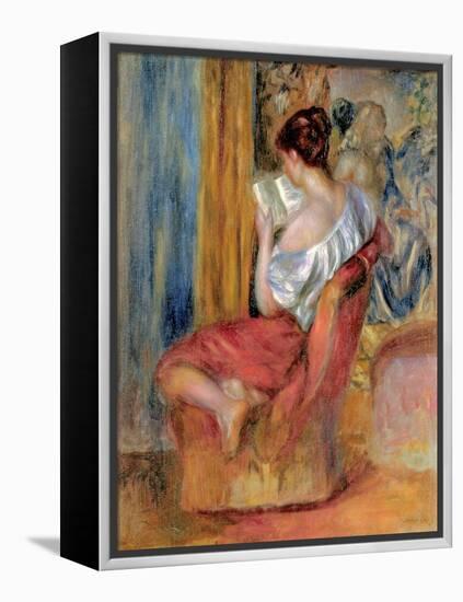 Woman Reading, C.1900 (Oil on Canvas)-Pierre Auguste Renoir-Framed Premier Image Canvas