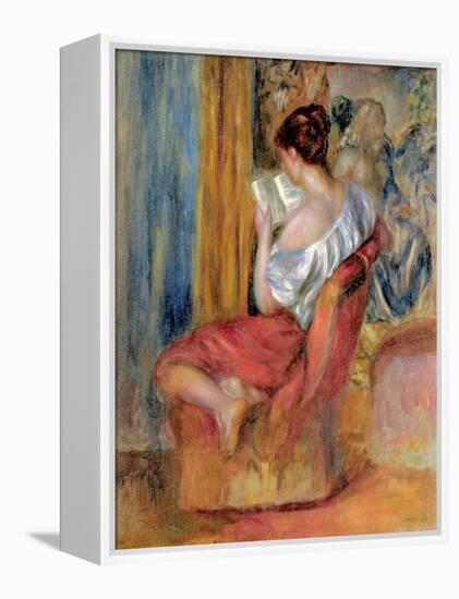 Woman Reading, C.1900 (Oil on Canvas)-Pierre Auguste Renoir-Framed Premier Image Canvas