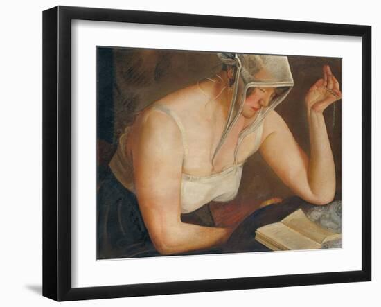 Woman Reading, C. 1922-Boris Dmitryevich Grigoriev-Framed Giclee Print