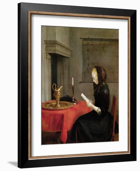 Woman Reading, circa 1662-Gerard Terborch-Framed Giclee Print