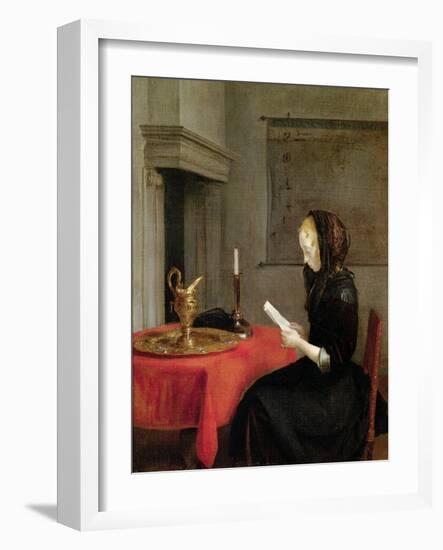 Woman Reading, circa 1662-Gerard Terborch-Framed Giclee Print