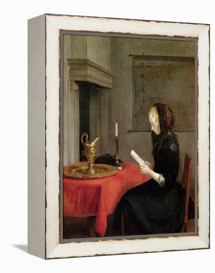 Woman Reading, circa 1662-Gerard Terborch-Framed Premier Image Canvas