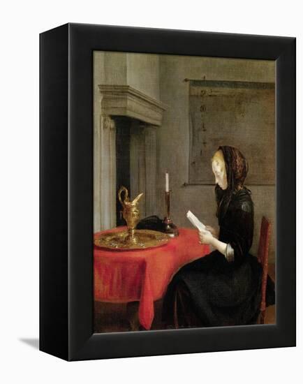 Woman Reading, circa 1662-Gerard Terborch-Framed Premier Image Canvas