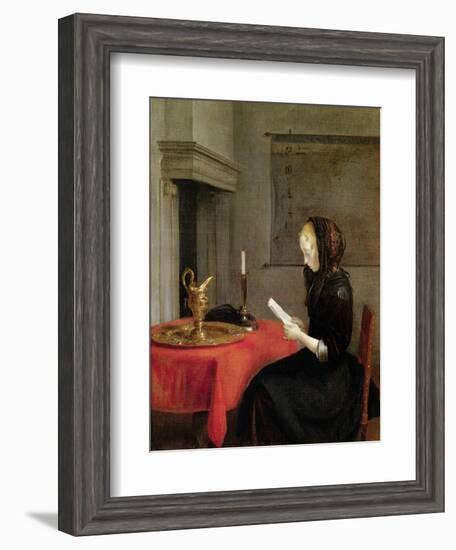 Woman Reading, circa 1662-Gerard Terborch-Framed Giclee Print