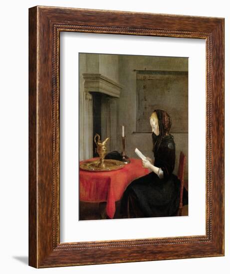 Woman Reading, circa 1662-Gerard Terborch-Framed Giclee Print