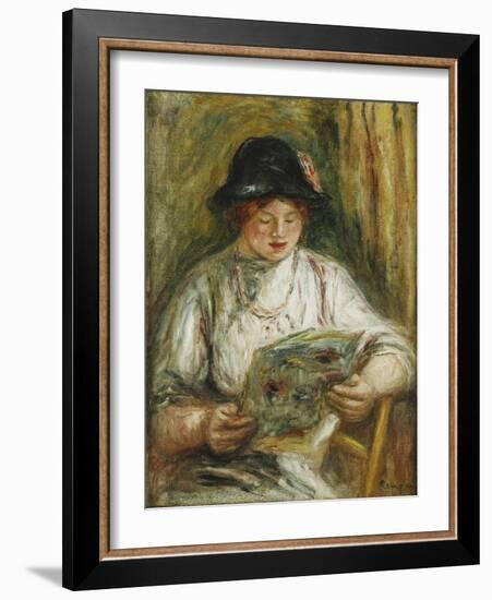 Woman Reading; Femme Lisant, C.1910-12-Pierre-Auguste Renoir-Framed Giclee Print