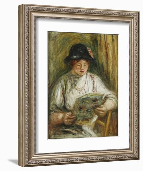 Woman Reading; Femme Lisant, C.1910-12-Pierre-Auguste Renoir-Framed Giclee Print