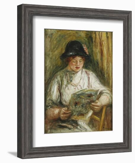 Woman Reading; Femme Lisant, C.1910-12-Pierre-Auguste Renoir-Framed Giclee Print