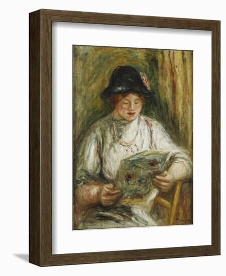 Woman Reading; Femme Lisant, C.1910-12-Pierre-Auguste Renoir-Framed Giclee Print