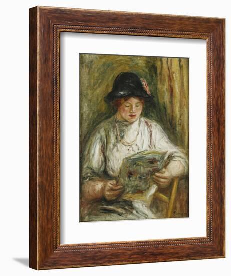 Woman Reading; Femme Lisant, C.1910-12-Pierre-Auguste Renoir-Framed Giclee Print
