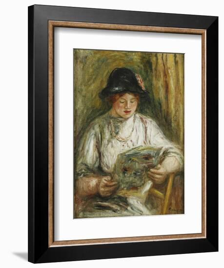 Woman Reading; Femme Lisant, C.1910-12-Pierre-Auguste Renoir-Framed Giclee Print