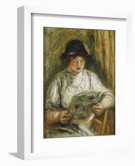Woman Reading; Femme Lisant, C.1910-12-Pierre-Auguste Renoir-Framed Giclee Print