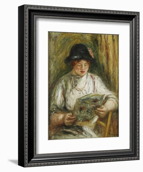 Woman Reading; Femme Lisant, C.1910-12-Pierre-Auguste Renoir-Framed Giclee Print