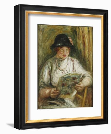 Woman Reading; Femme Lisant, C.1910-12-Pierre-Auguste Renoir-Framed Giclee Print