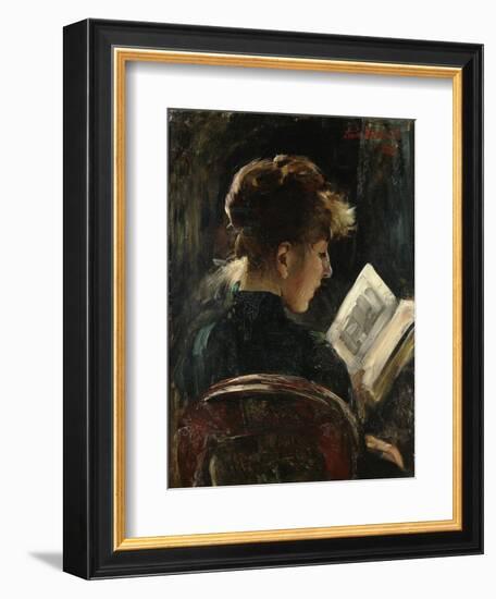 Woman Reading; Lesendes Madchen, 1888-Lovis Corinth-Framed Giclee Print