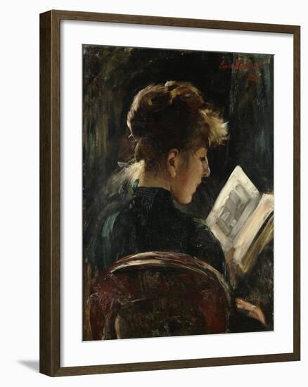 Woman Reading; Lesendes Madchen, 1888-Lovis Corinth-Framed Giclee Print