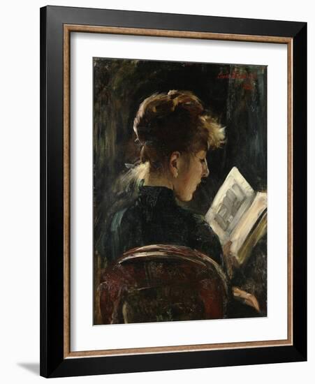 Woman Reading; Lesendes Madchen, 1888-Lovis Corinth-Framed Giclee Print